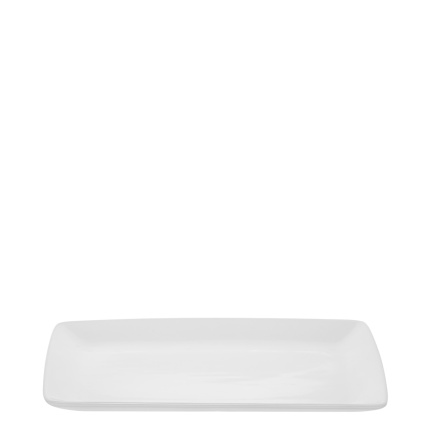 Platte rechteckig 28 x 18,5 cm - Lunasol Hotelporzellan uni weiss