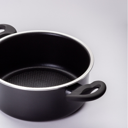 Pot with glass lid ø 20 cm - Venus Lunasol Induction black