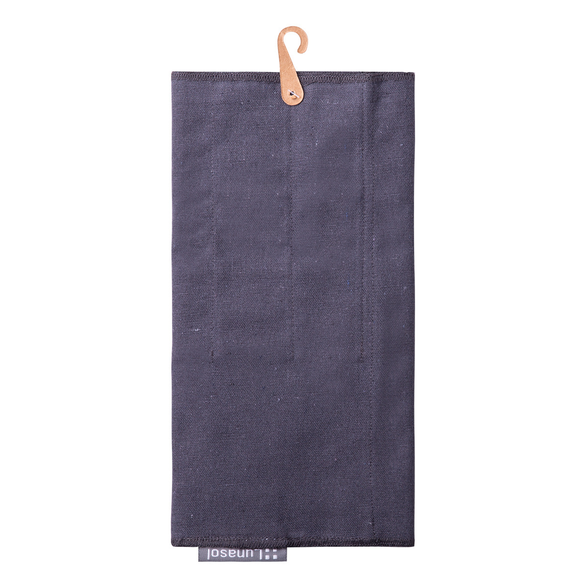 Steel gray cotton case for storing cutlery 52 x 26 cm - Basic Ambiente