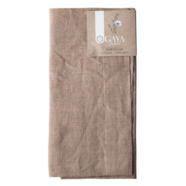 Bronzefarbene Leinen-Tischset 35 x 50 cm - Gaya Ambiente