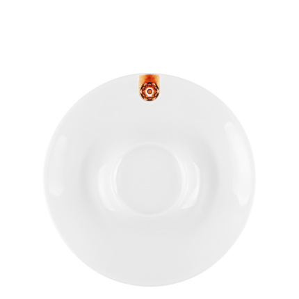 Piattino da caffè/tè con ornamento marrone 15 cm – Gaya RGB