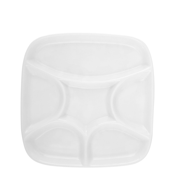 Fondue Teller quadr. 21,5 x 21,5 cm - Lunasol Hotelporzellan uni weiss