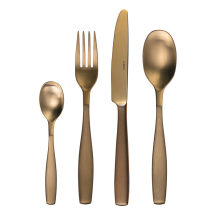 24-Piece Cutlery Set - Gaya All Satin Gold