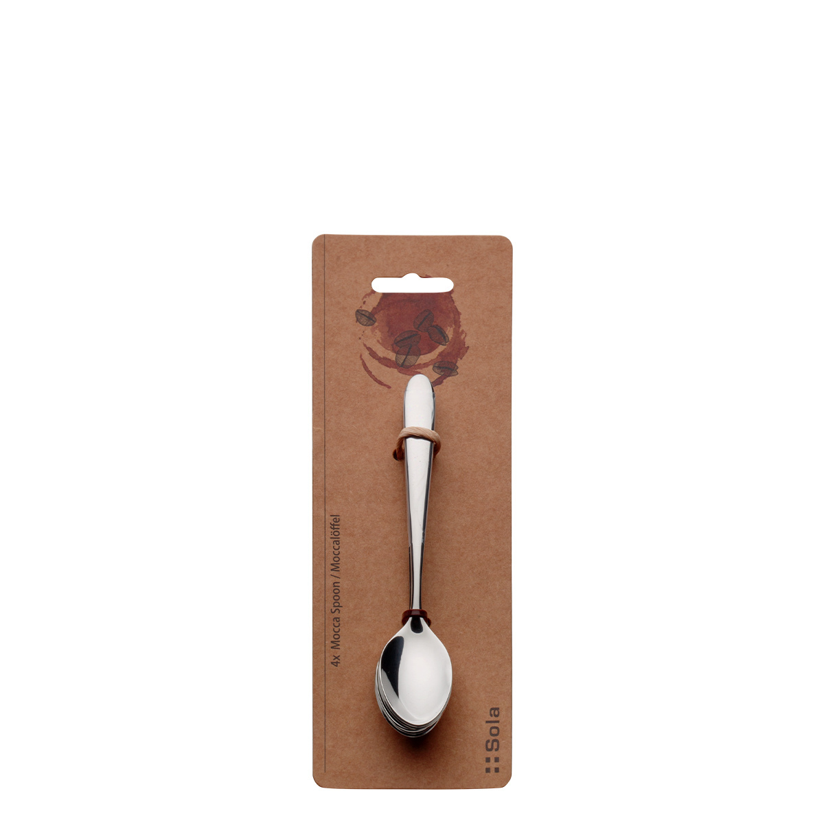 Set di 4 cucchiaini per moka - Basic Alpha