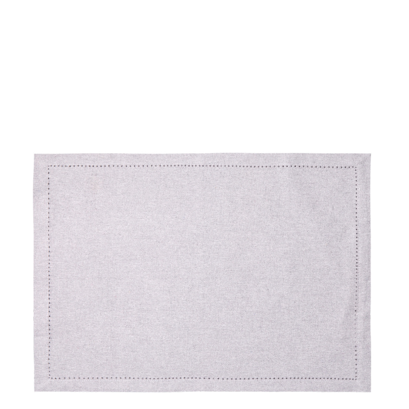 Light grey cotton placemat 32 x 48 cm 2 pcs – Basic Ambiente