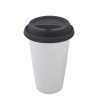 Mug weiss mit Silikondeckel schwarz 2.5 dl - Traveller Lunasol