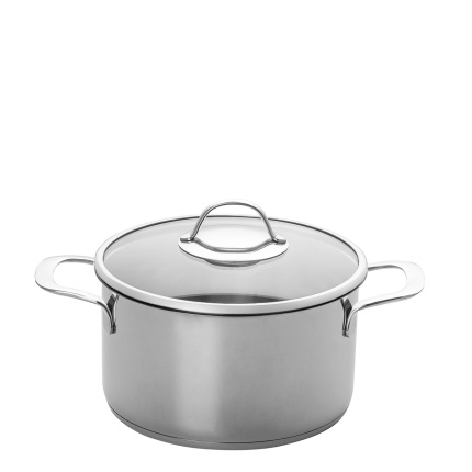 Pentola con coperchio in vetro ø 22 cm | Orion Inox