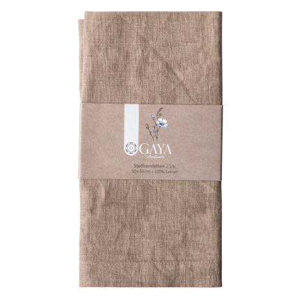 Tovaglioli in lino bronzo 50 x 50 cm 2 pz - Gaya Ambiente