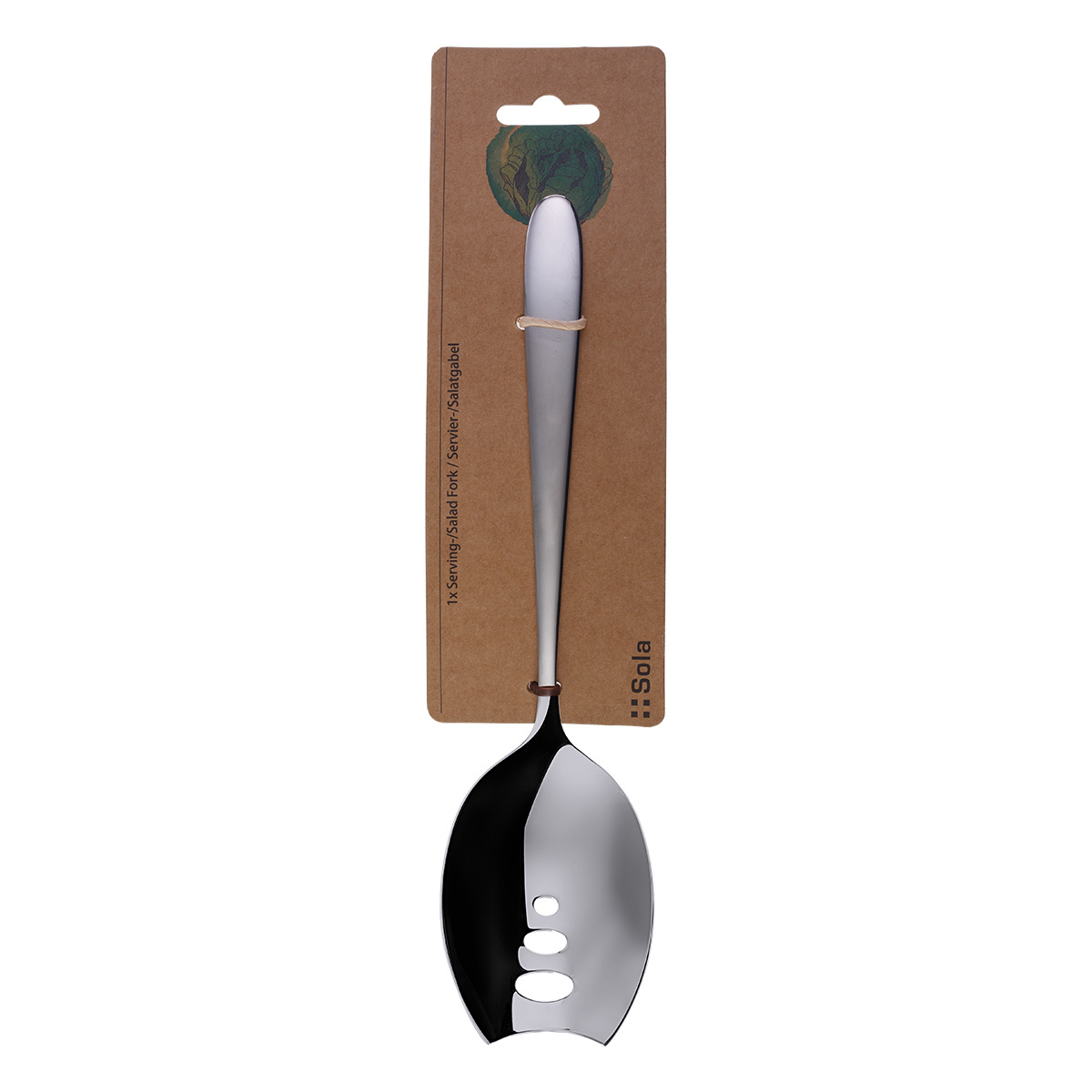 Serving/Salad Fork in Hanging Box - Basic Alpha