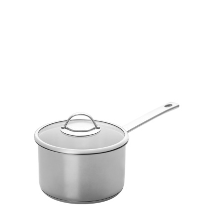 Stielkasserolle mit Glasdeckel ø 16 cm | Orion Inox