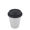Mug blanc avec couvercle en silicone noir 2 dl - Traveller Lunasol