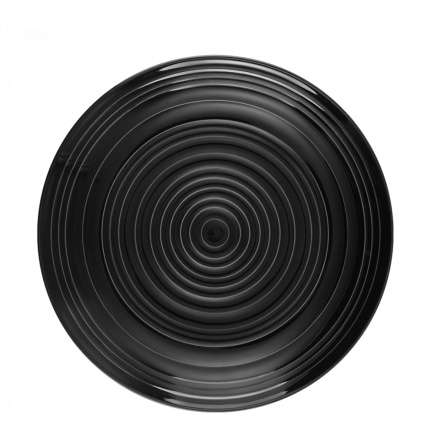 Teller flach Coupe Spiral schwarz 28 cm - Gaya