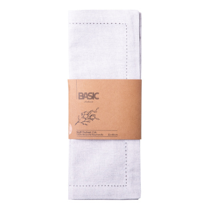 Tovaglietta grigia in cotone 32 x 48 cm 2 pz – Basic Ambiente