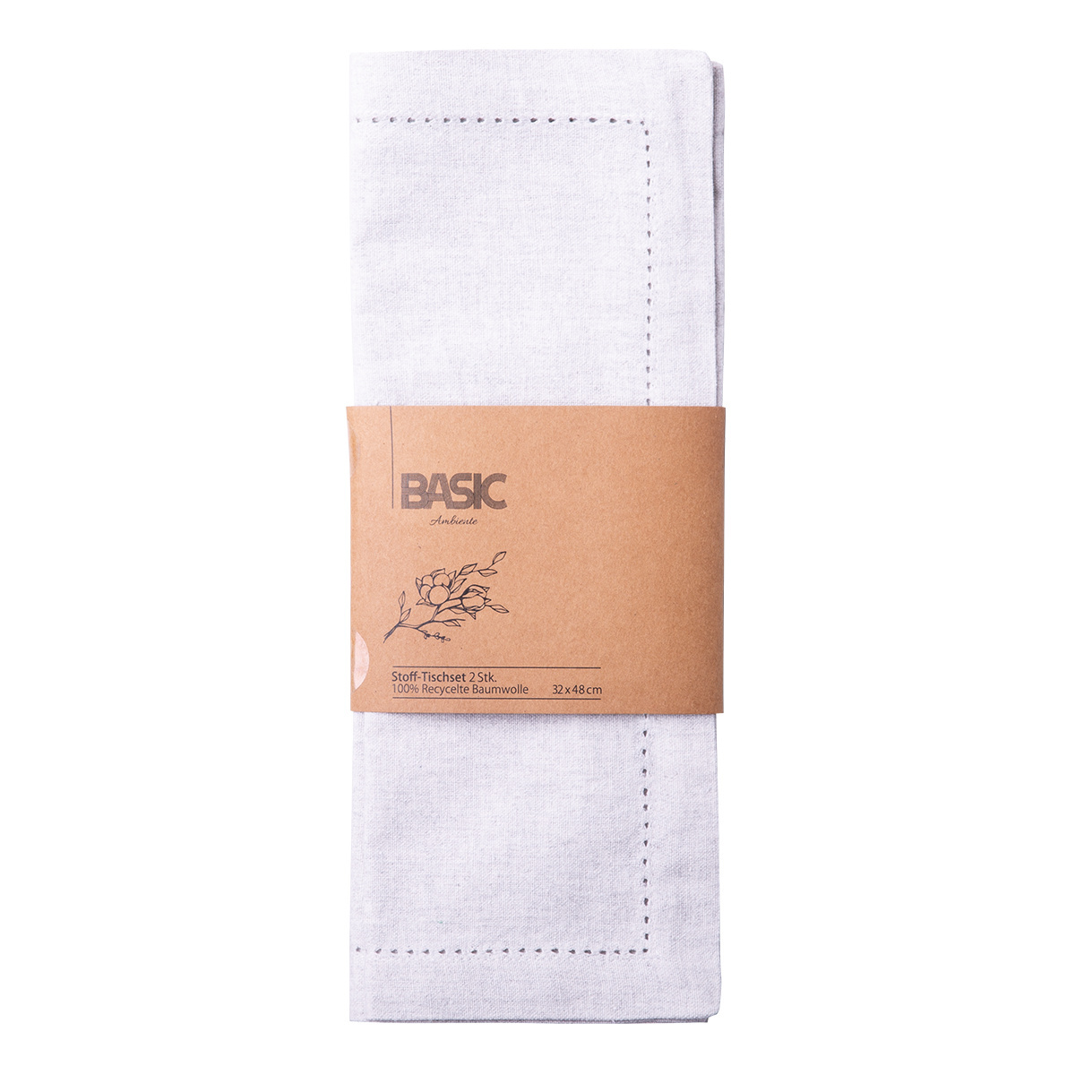 Tovaglietta grigia in cotone 32 x 48 cm 2 pz – Basic Ambiente