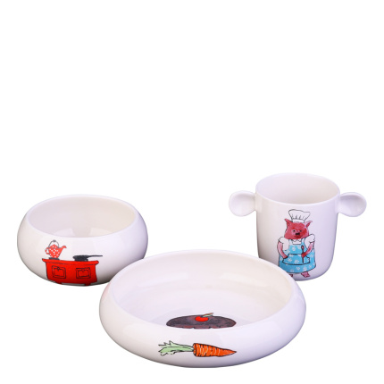 Set di porcellana per bambini 3 pezzi - Rosie