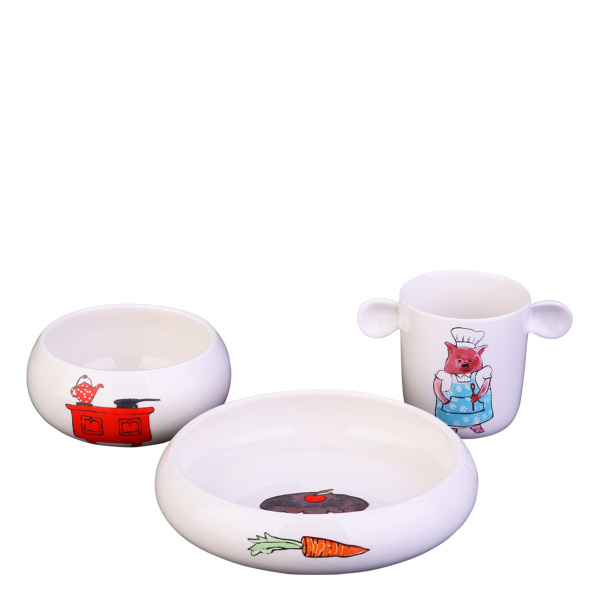 Service en porcelaine pour enfants 3 pcs – Rosie