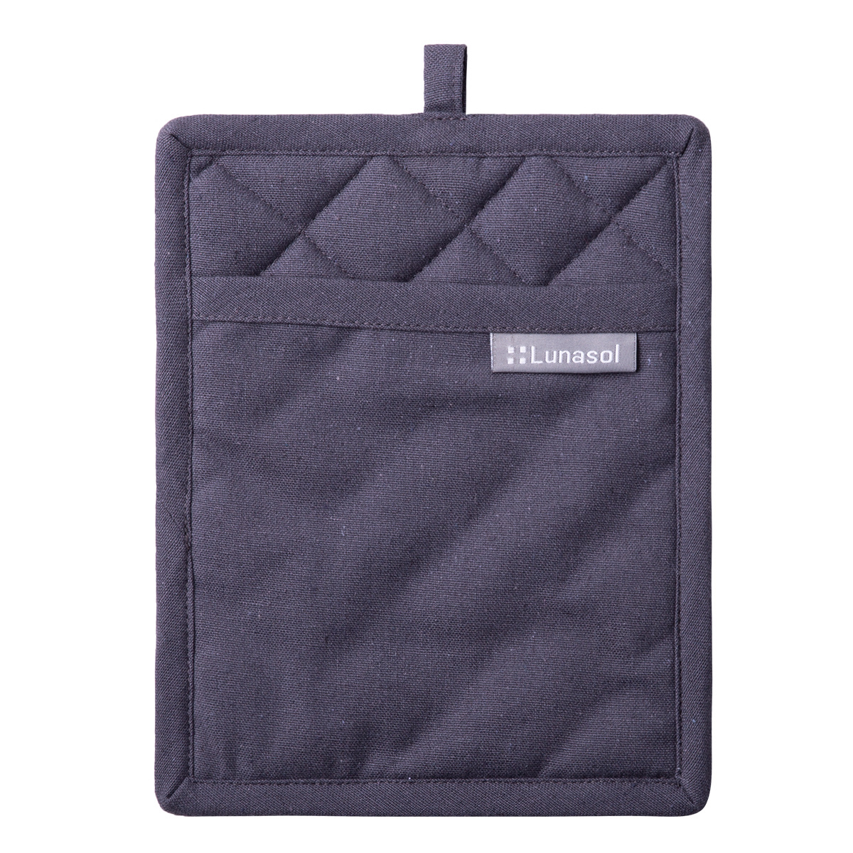 Steel grey cotton oven mitt 19 x 24 cm – Basic Ambiente