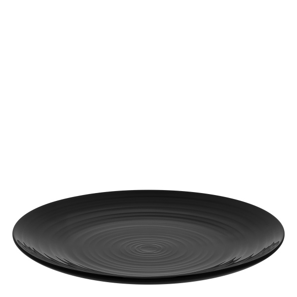 Shallow Coupe Spiral Plate Black 28 cm – Gaya