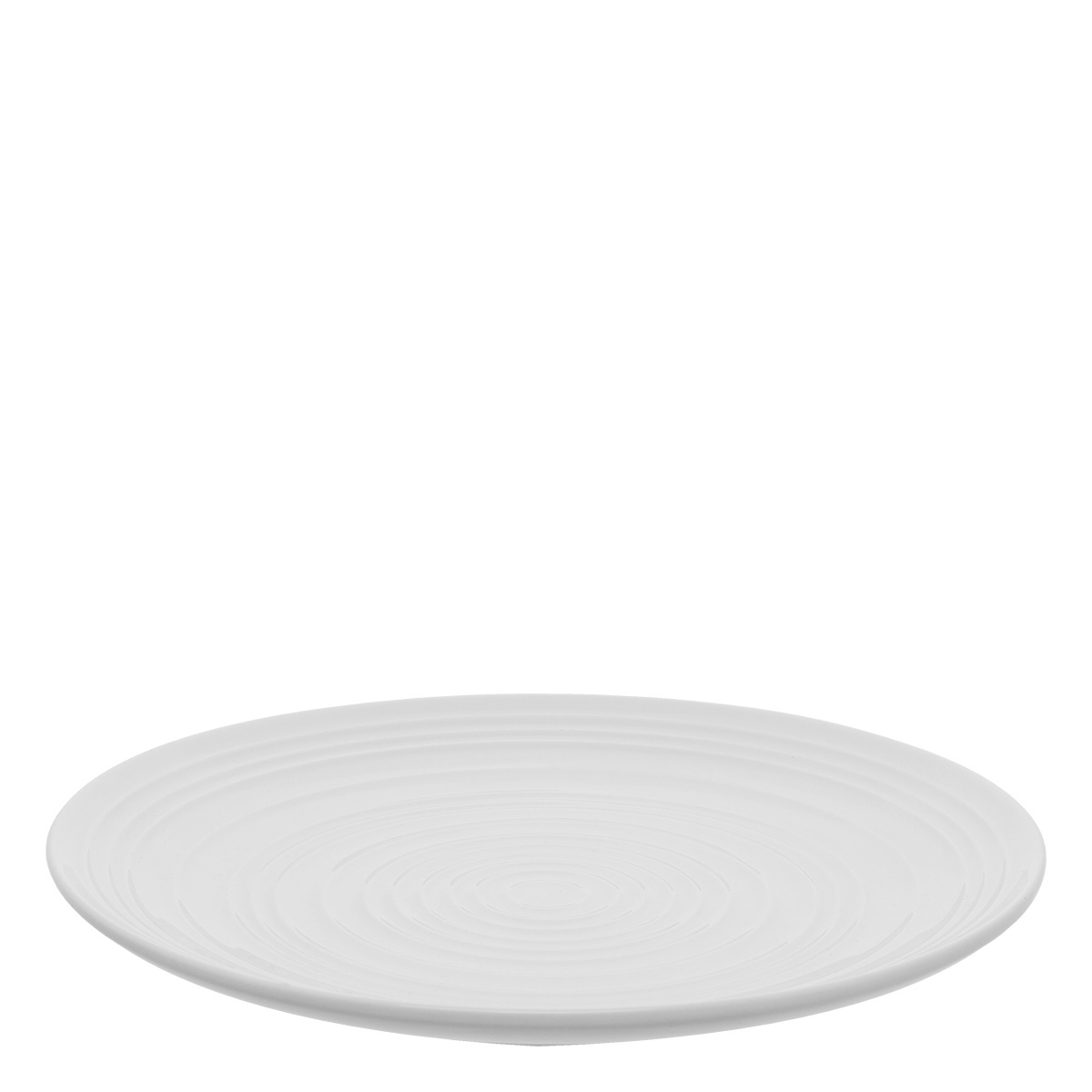 Teller flach weiß glänzend 23 cm - Gaya