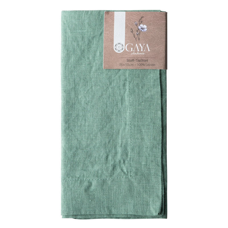 Tovaglietta in lino verde mare 35 x 50 cm - Gaya Ambiente