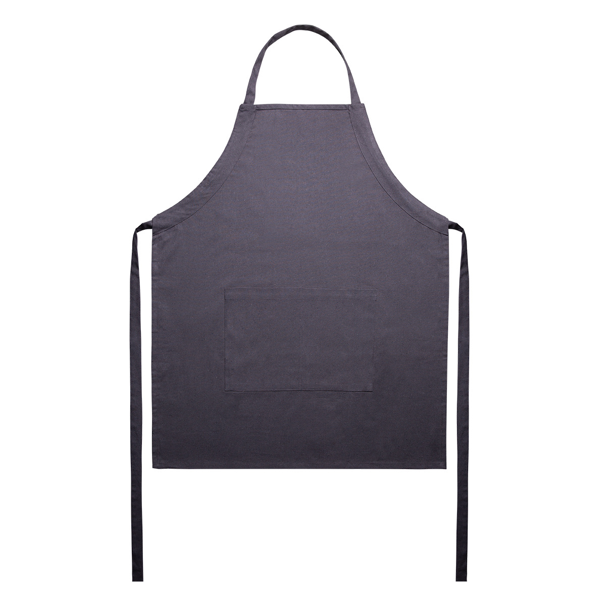Steel grey cotton apron 70 x 85 cm – Basic Ambiente