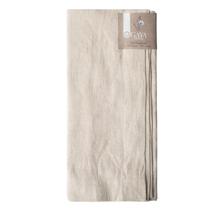 Chalk linen table runner 50 x 140 cm - Gaya Ambiente