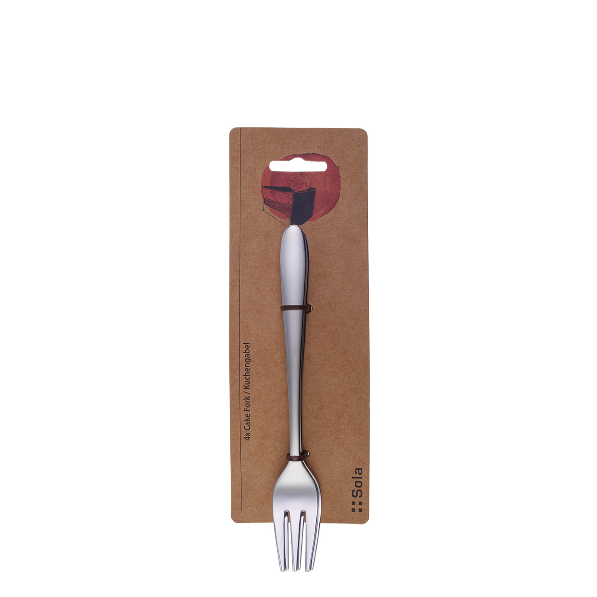 Ensemble de 4 fourchettes à gâteau - Basic Alpha