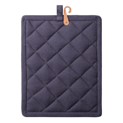 Steel grey cotton oven mitt 19 x 24 cm – Basic Ambiente