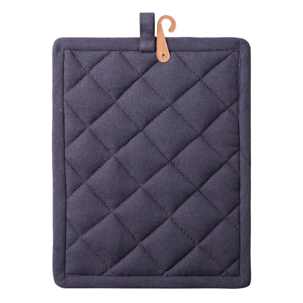 Steel grey cotton oven mitt 19 x 24 cm – Basic Ambiente