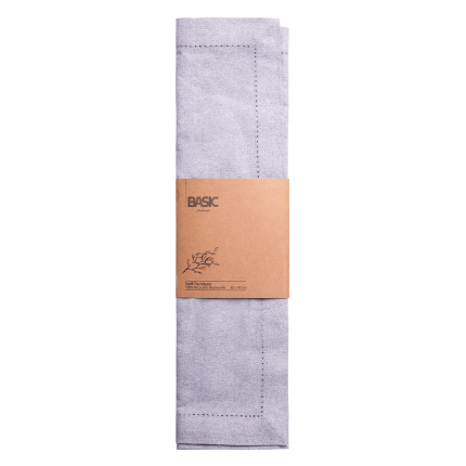 Light grey cotton table runner 50 x 140 cm – Basic Ambiente