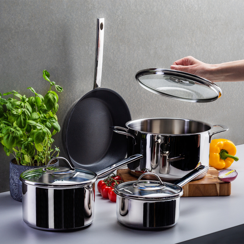 Set di pentole iniziale Orion 7 pezzi Master Chef Lunasol