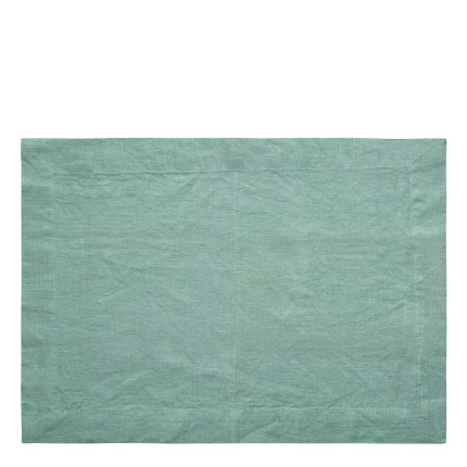 Sea green linen placemat 35 x 50 cm - Gaya Ambiente