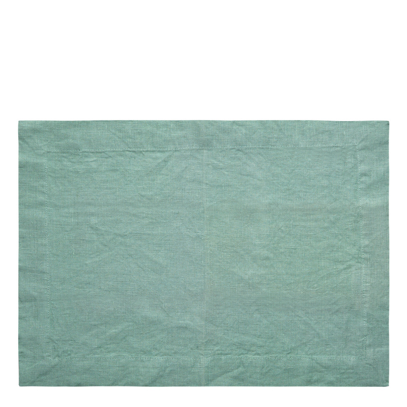 Sea green linen placemat 35 x 50 cm - Gaya Ambiente