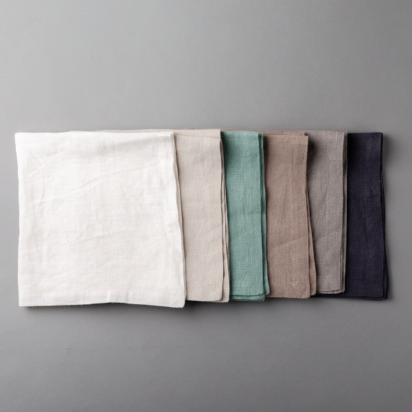 Anthracite linen napkins 50 x 50 cm 2 pcs - Gaya Ambiente