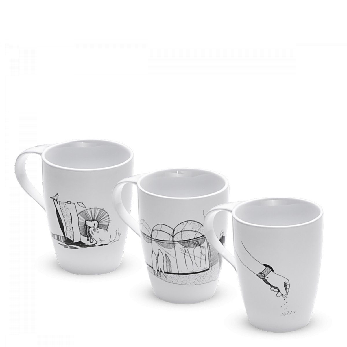 Becher-Set 3 tlg.  Big Story - Lunasol Hotelporzellan