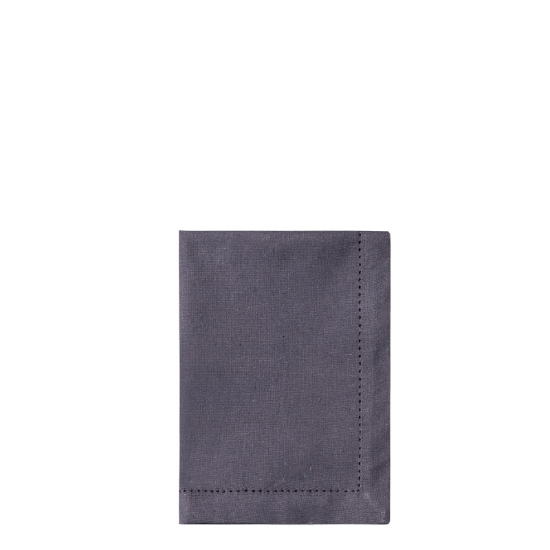 Steel grey cotton placemat 32 x 48 cm 2 pcs – Basic Ambiente