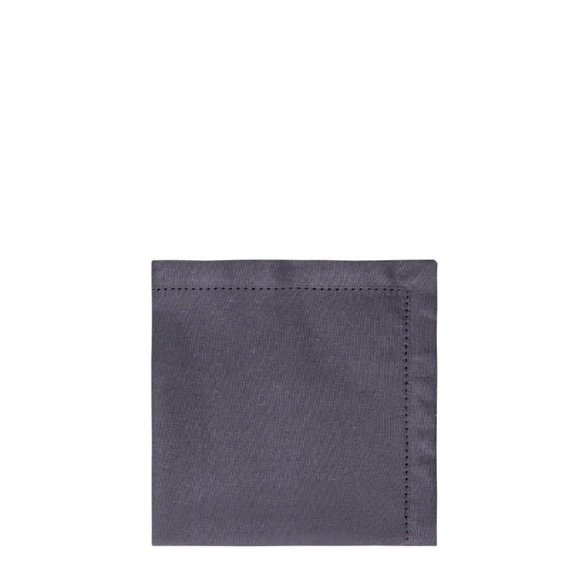 Steel grey cotton napkins 45 x 45 cm 2 pcs – Basic Ambiente