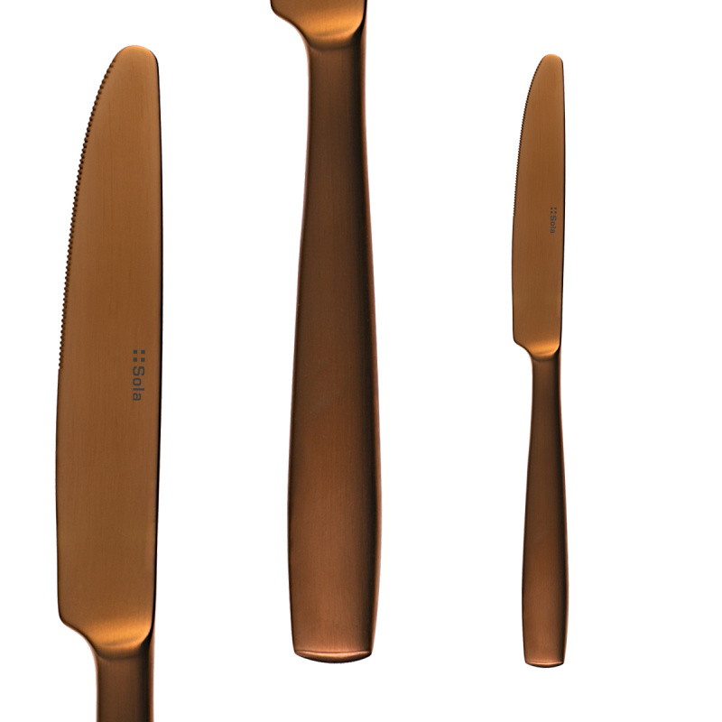 Cutlery Set 24 pcs – Gaya All Satin Copper–like