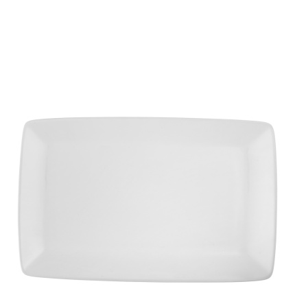 Platte rechteckig 28 x 18,5 cm - Lunasol Hotelporzellan uni weiss