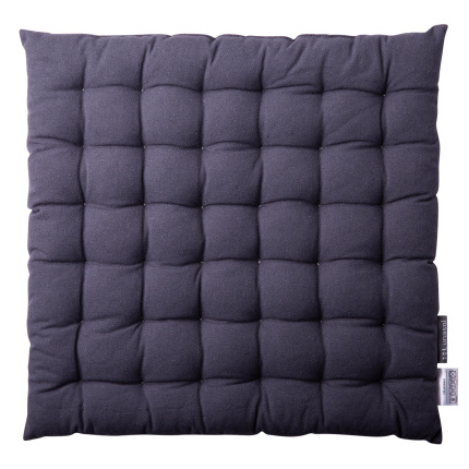 Cuscino per sedia in cotone grigio acciaio 40 x 40 x 4 cm – Basic Ambiente