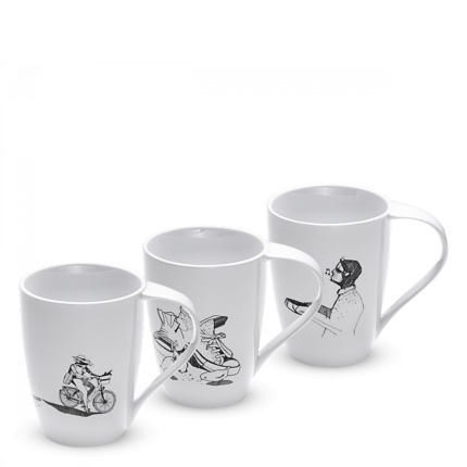 Becher-Set 3 tlg.  Big Story - Lunasol Hotelporzellan