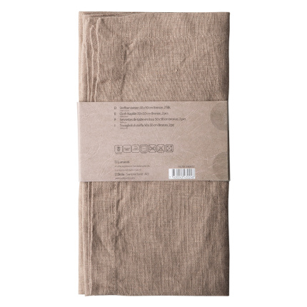 Bronze linen napkins 50 x 50 cm 2 pcs - Gaya Ambiente