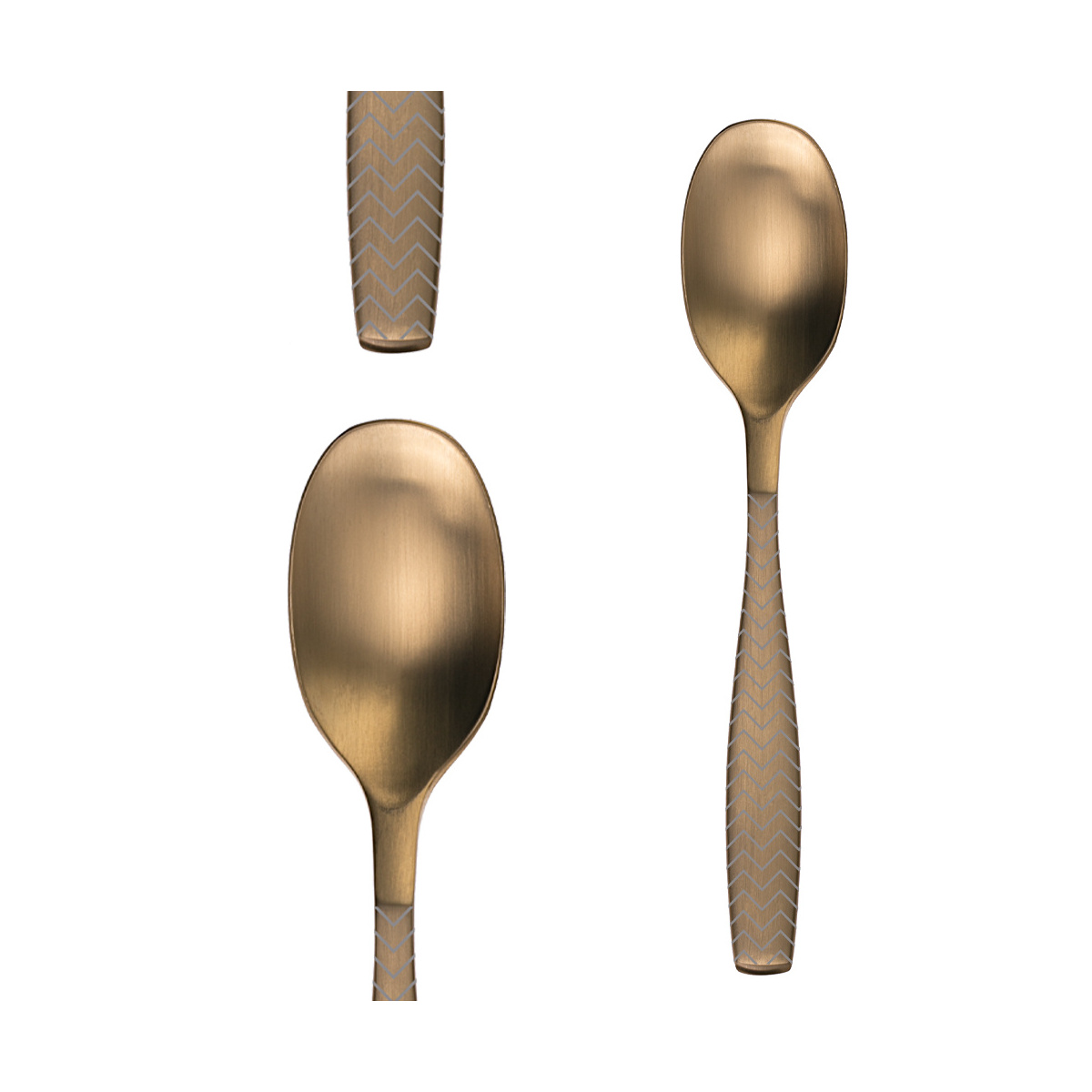 Set di posate 24 pezzi - Gaya All Satin oro - Chevron