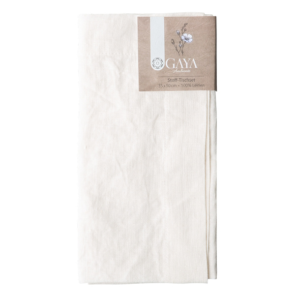 White linen placemat 35 x 50 cm - Gaya Ambiente