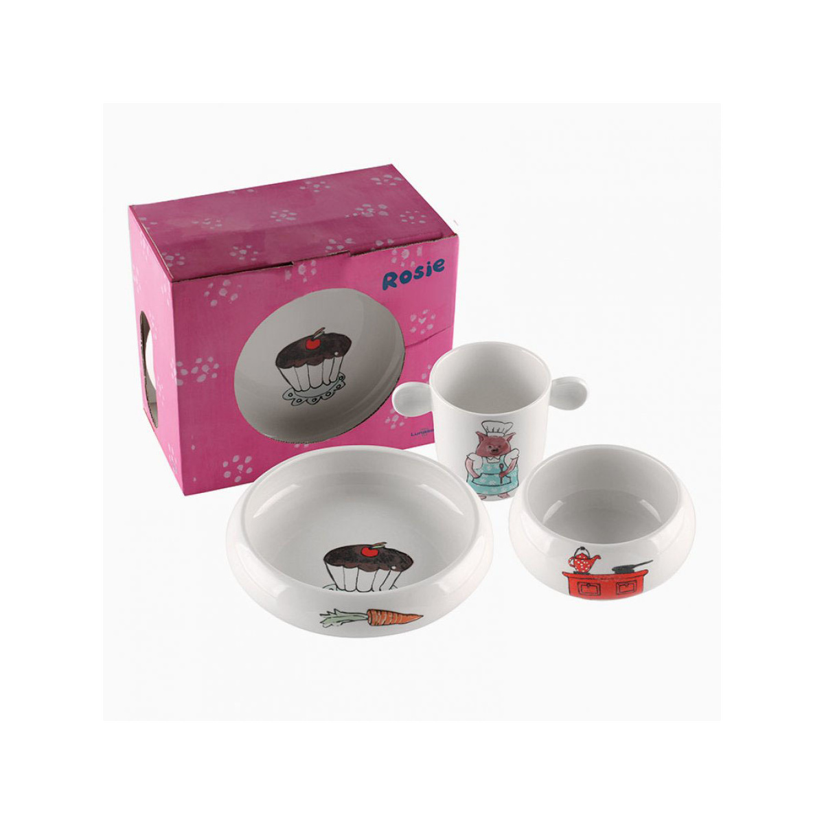 Set di porcellana per bambini 3 pezzi - Rosie