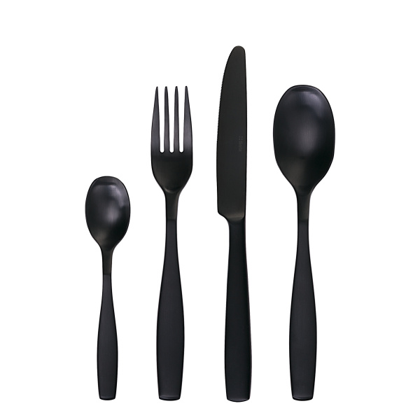 Cutlery set 24 pcs – Gaya PVD black satin