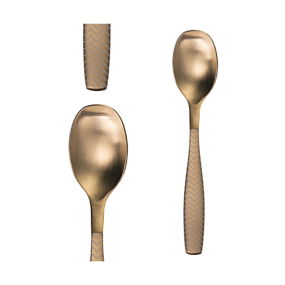 Set di posate 24 pezzi - Gaya All Satin oro - Chevron