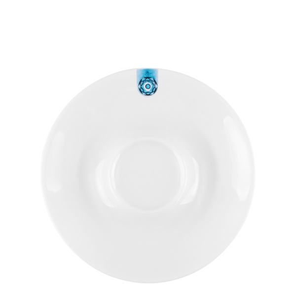 Coffee/tea saucer with blue ornament 15 cm – Gaya RGB