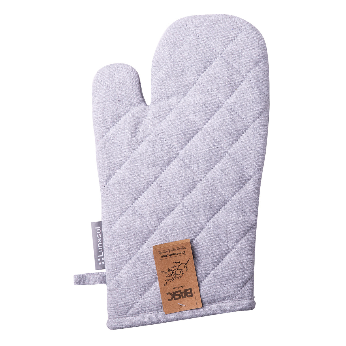 Light grey oven mitt 19 x 32 cm – Basic Ambiente