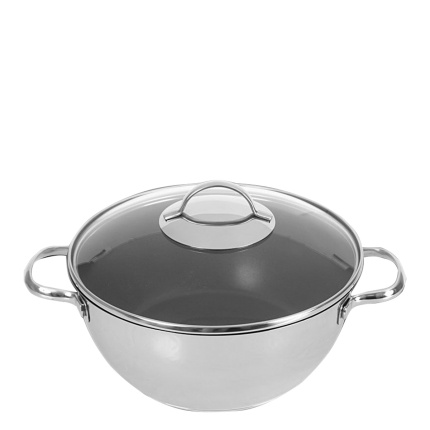 Wok ø 26cm Höhe 11 cm und Glasdeckel - Orion